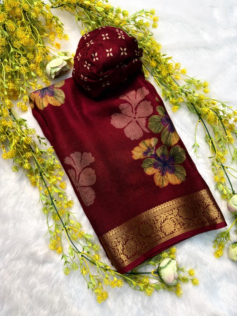 AJRAKH JEQURD VIEWING saree