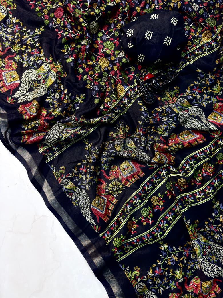 Soft Kashmiri cotton silk sarees