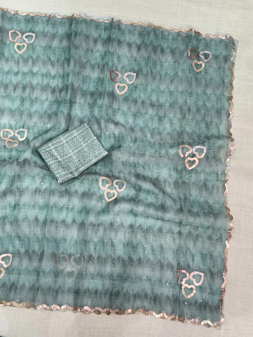 New Heart design Digital Print in Saree