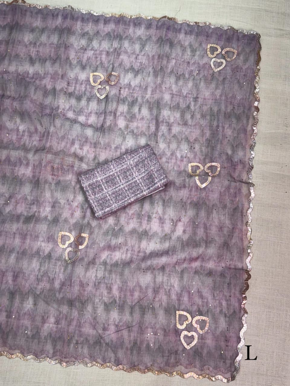 New Heart design Digital Print in Saree
