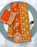 NEW COLLECTION IN KHADI CREPE SILK WEAVING SAREE