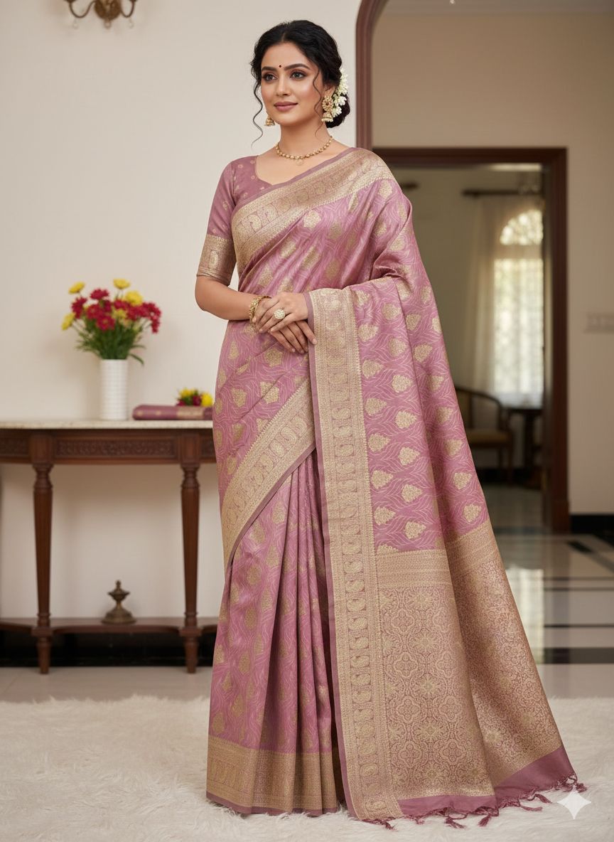 Soft And pure banarasi silk saree