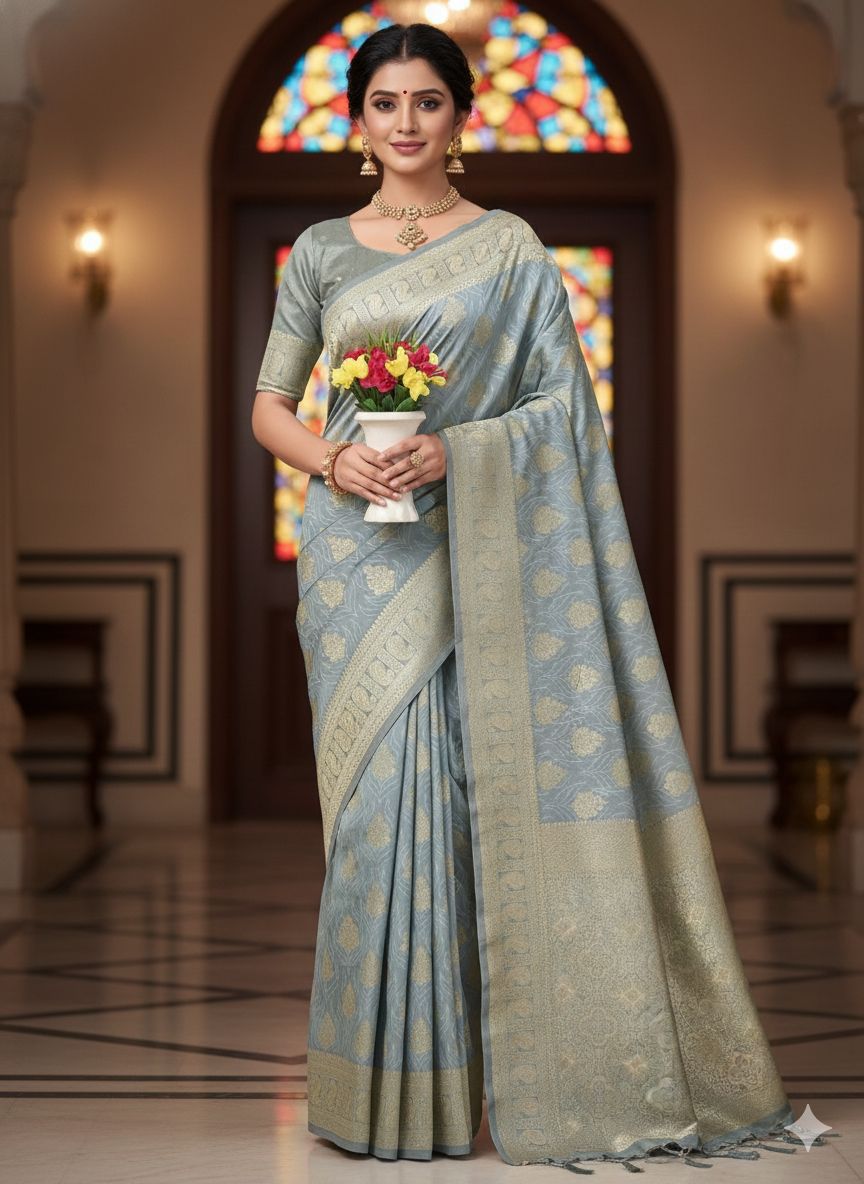 Soft And pure banarasi silk saree
