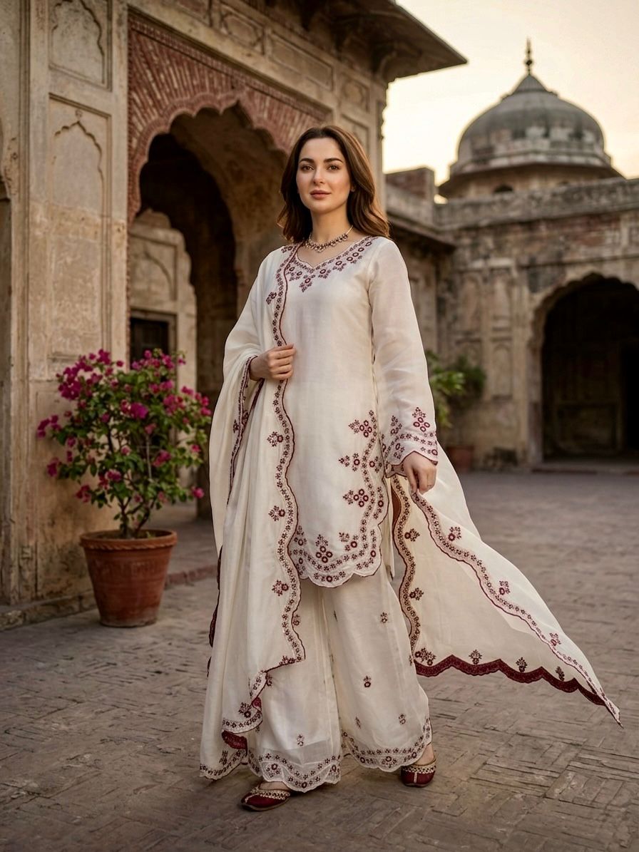 Classy Tones with Premium Fabric & Detailing Plazzo and suite set