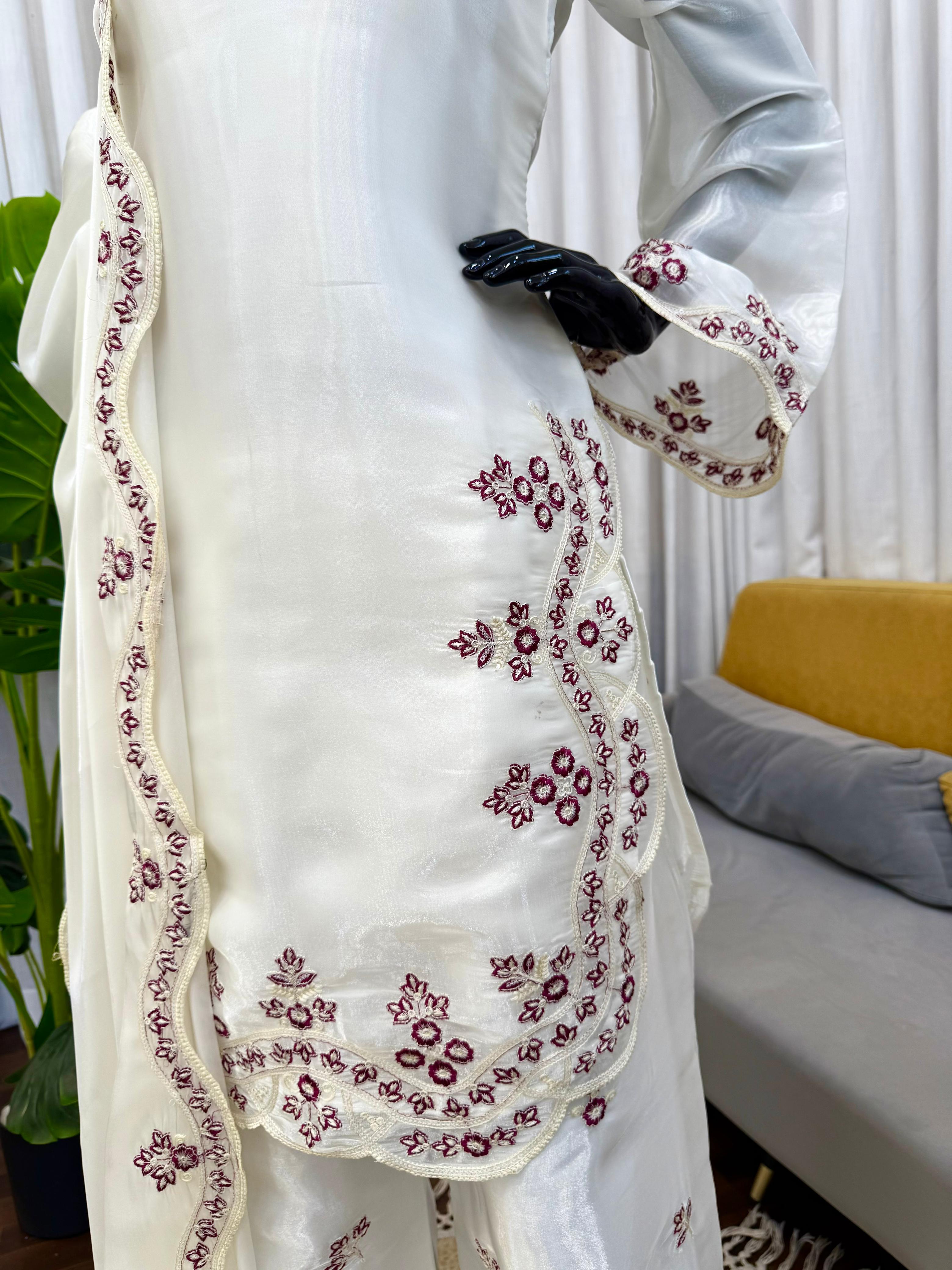 Classy Tones with Premium Fabric & Detailing Plazzo and suite set