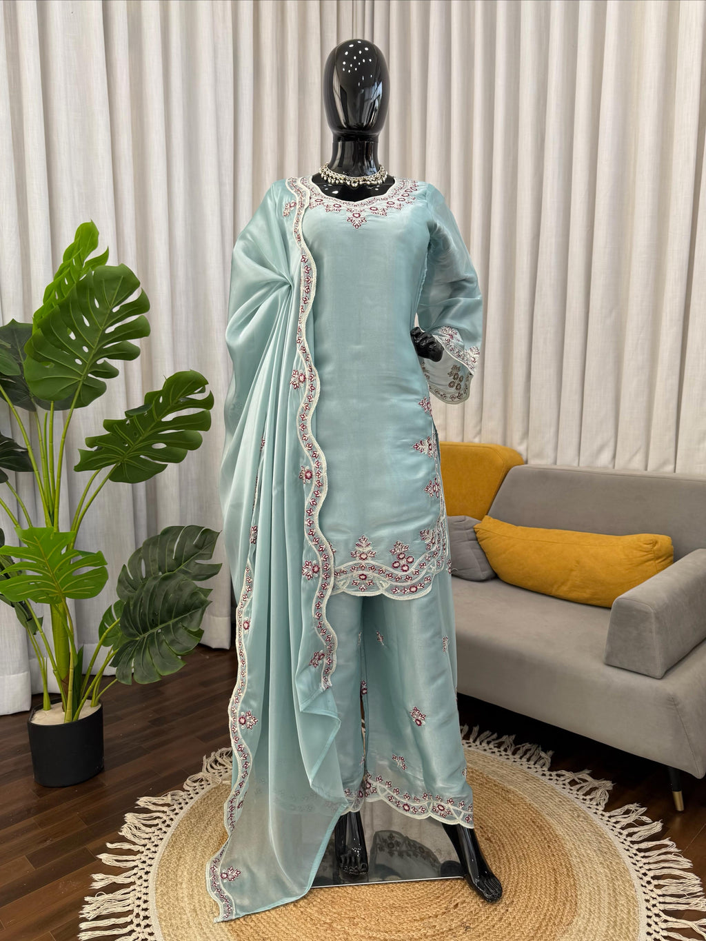 Classy Tones with Premium Fabric & Detailing Plazzo and suite set