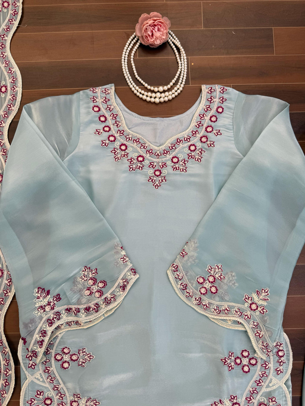 Classy Tones with Premium Fabric & Detailing Plazzo and suite set