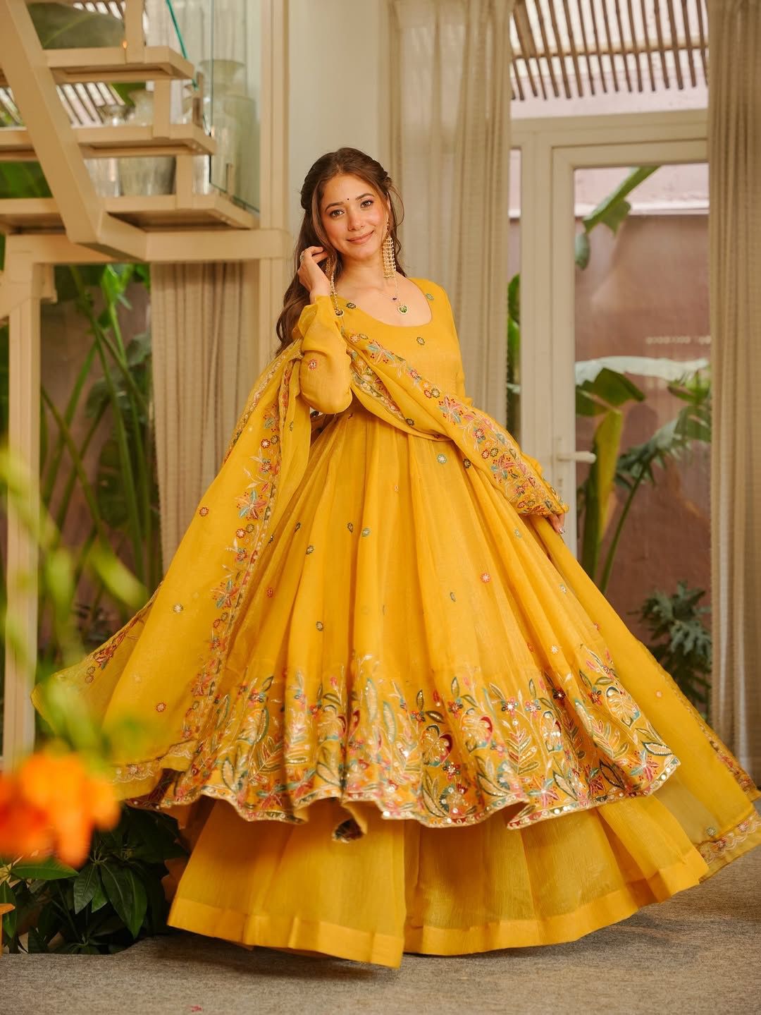 Premium Designer Anarkali With Plazoo Set – Elegant Ethnic Wear ✨