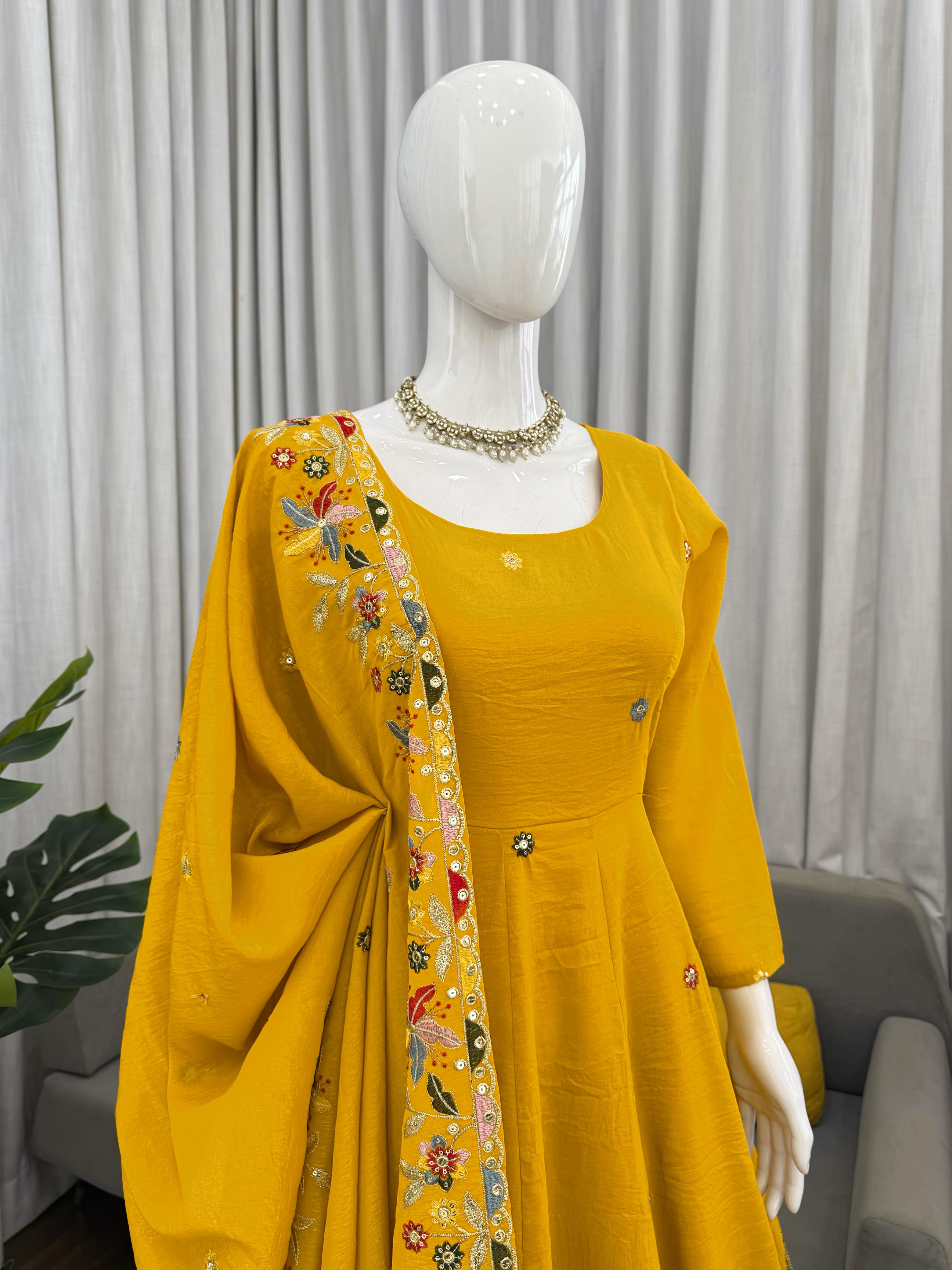 Premium Designer Anarkali With Plazoo Set – Elegant Ethnic Wear ✨