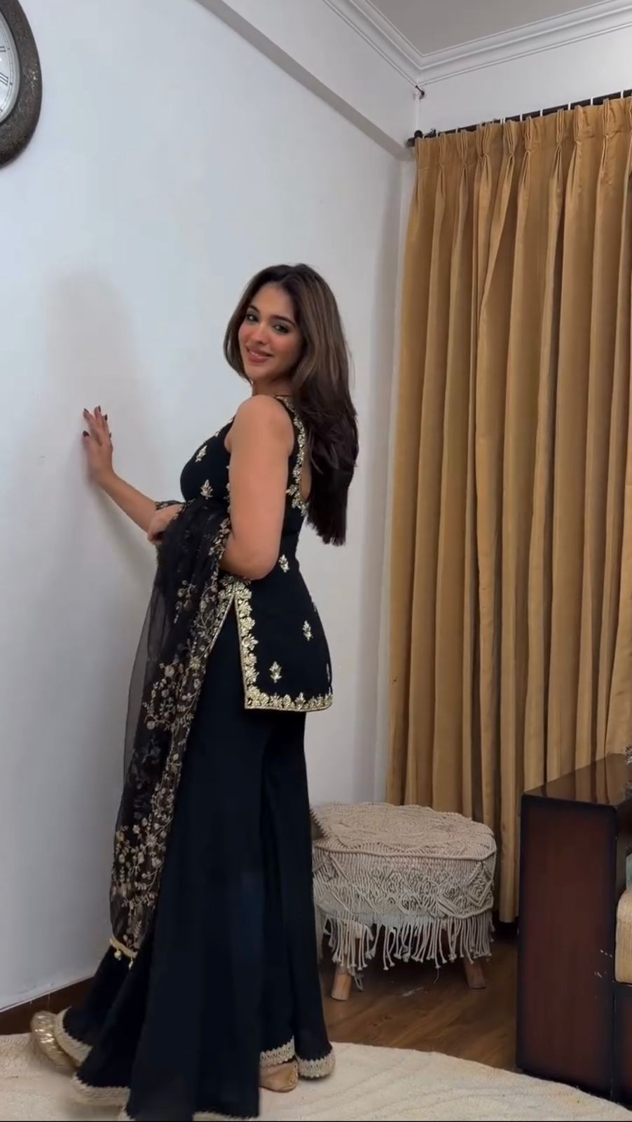 Palzoo Set Crafted in Classy Tones with Premium Fabric & Detailing