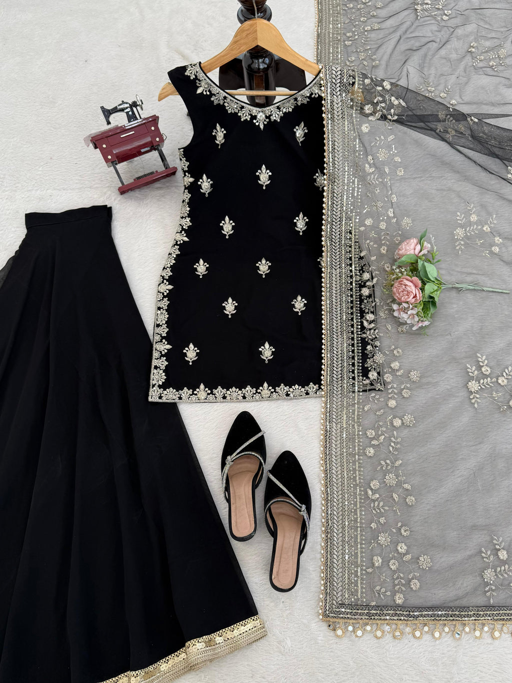 Palzoo Set Crafted in Classy Tones with Premium Fabric & Detailing