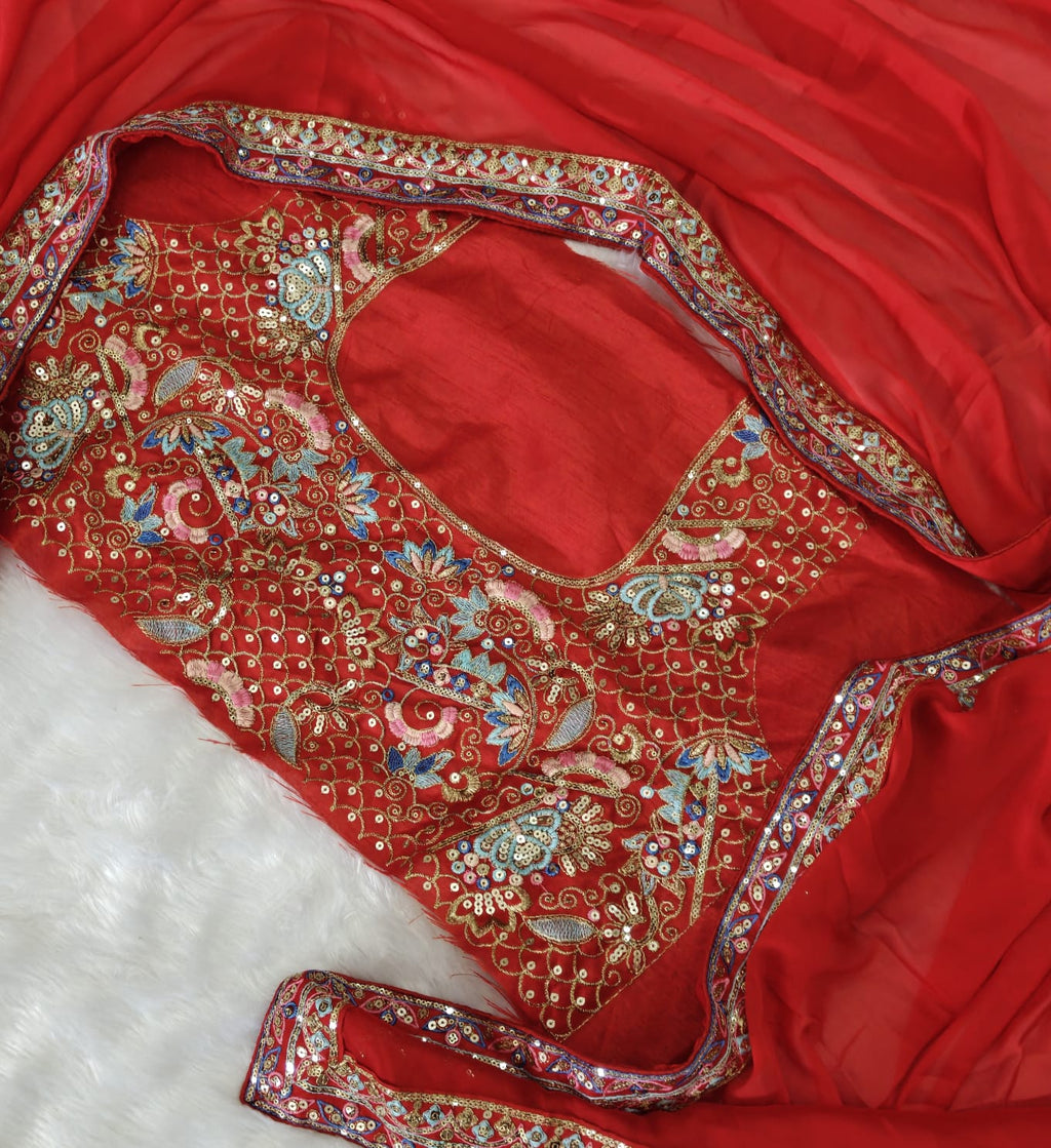 Soft Rangoli silk sari