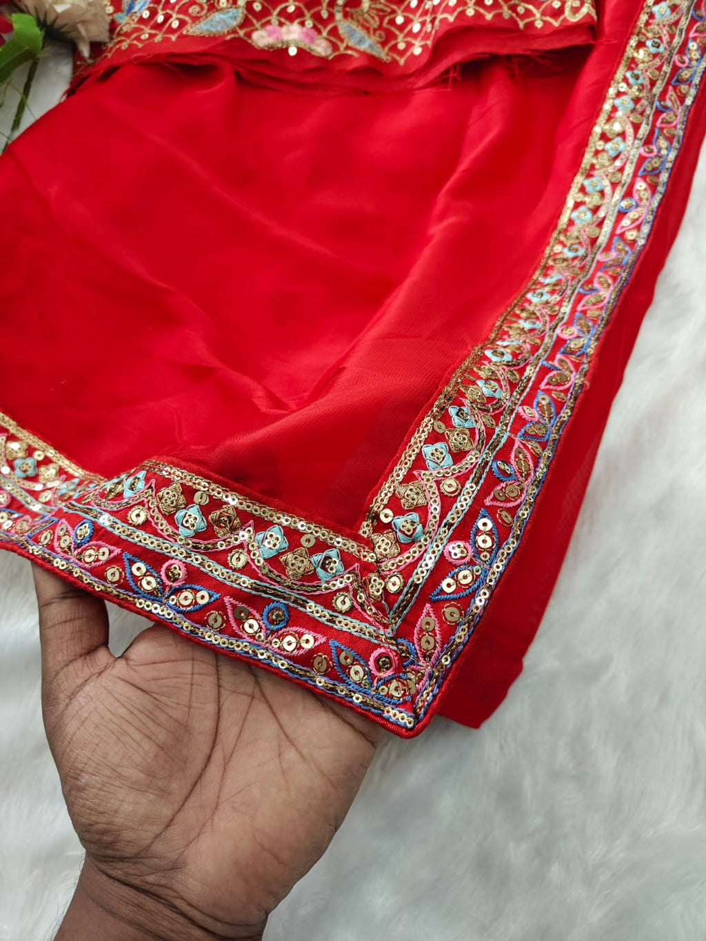 Soft Rangoli silk sari