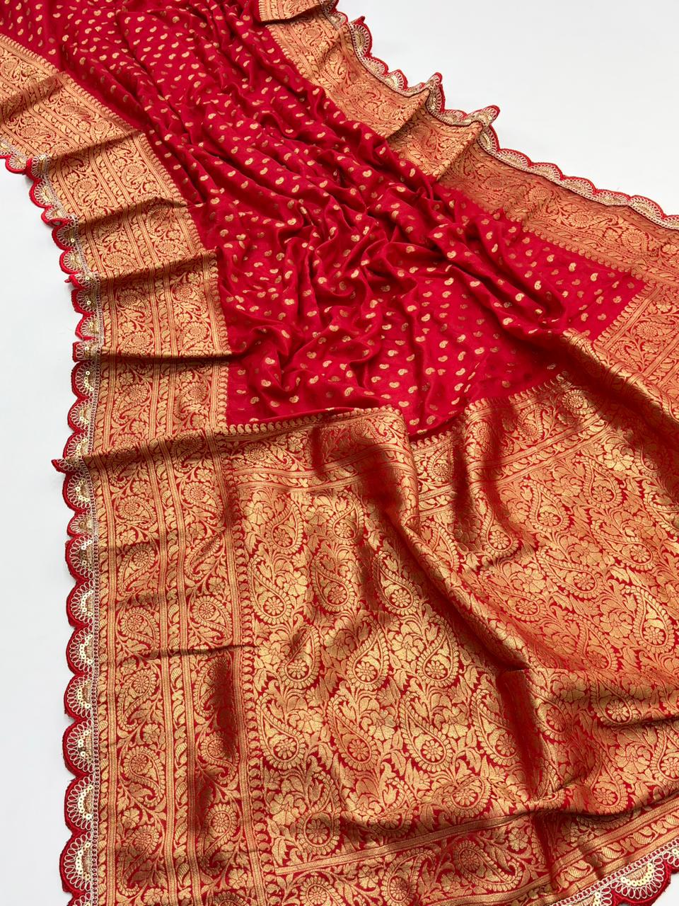 Pure Crepe Khadi Silk Pattu Saree