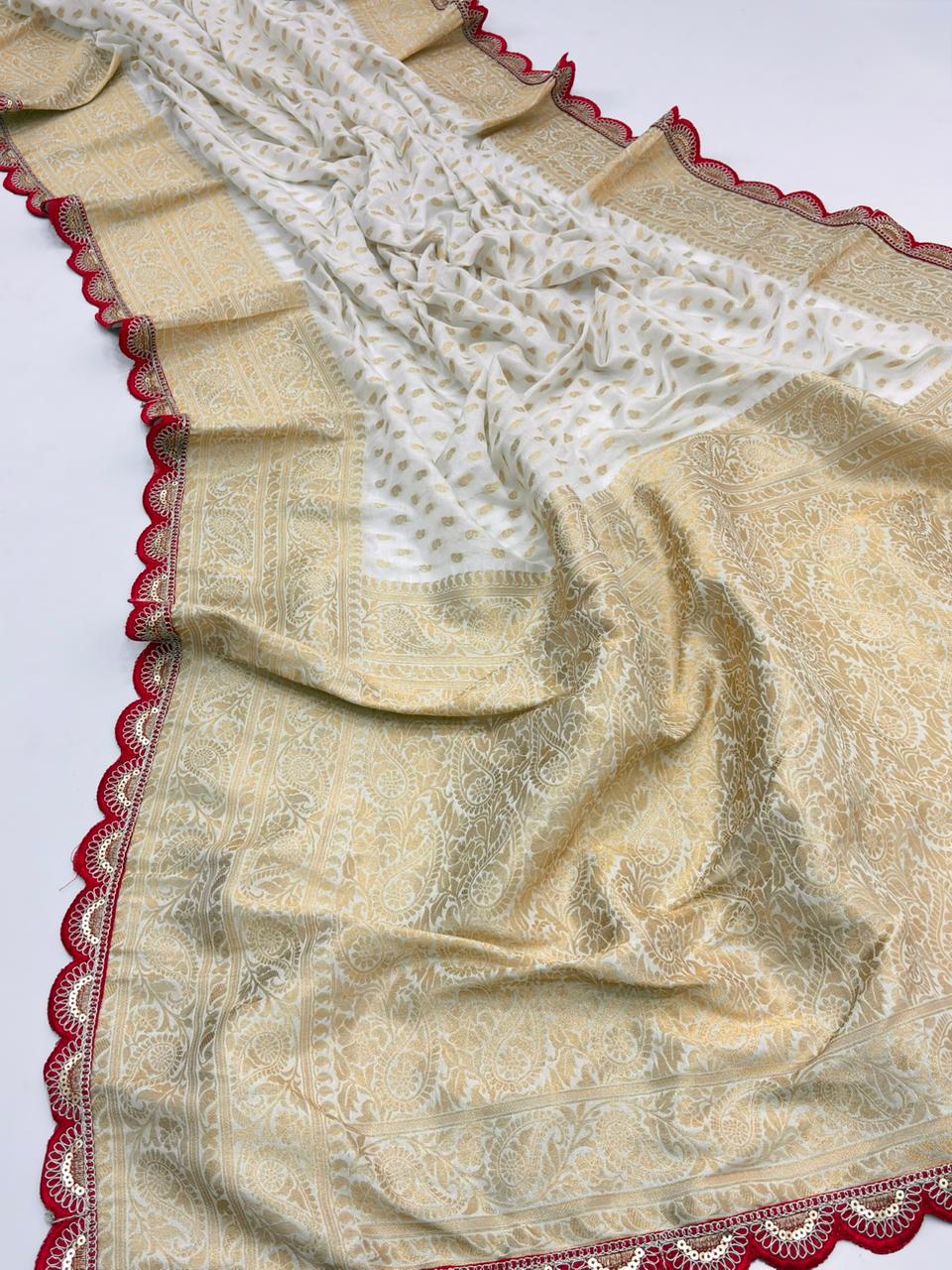 Pure Crepe Khadi Silk Pattu Saree