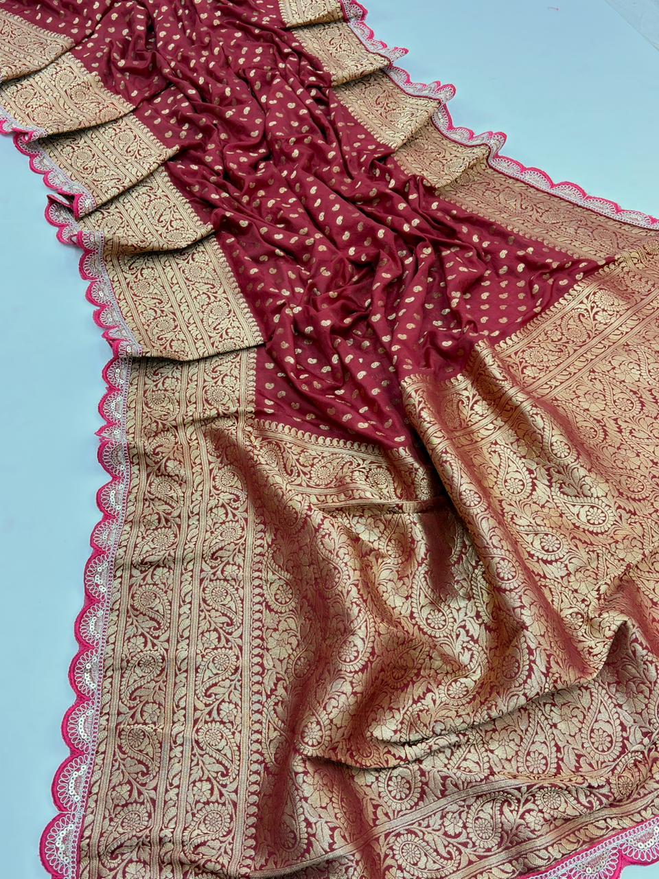 Pure Crepe Khadi Silk Pattu Saree