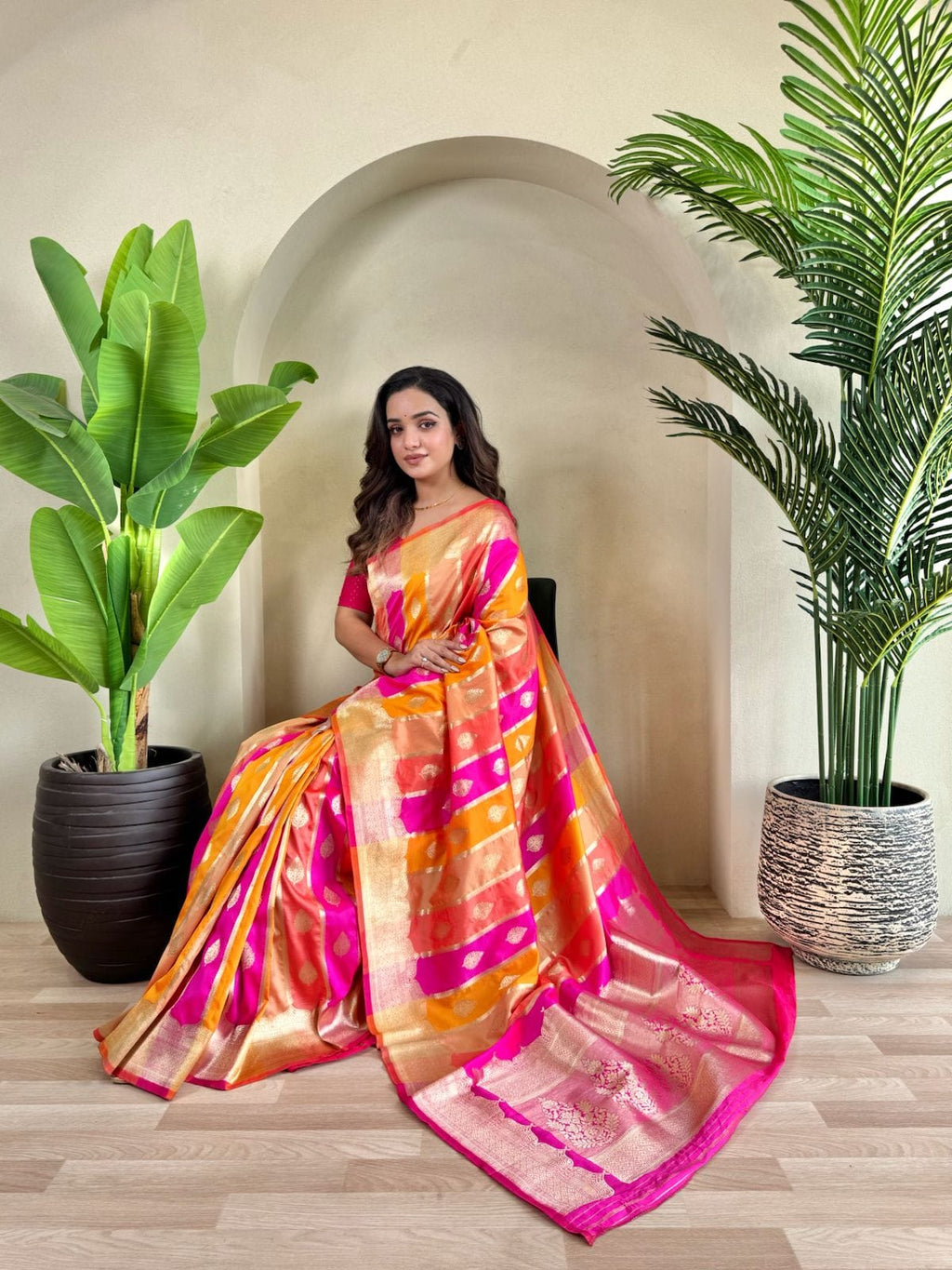 premium Benarasi satin silk sarees