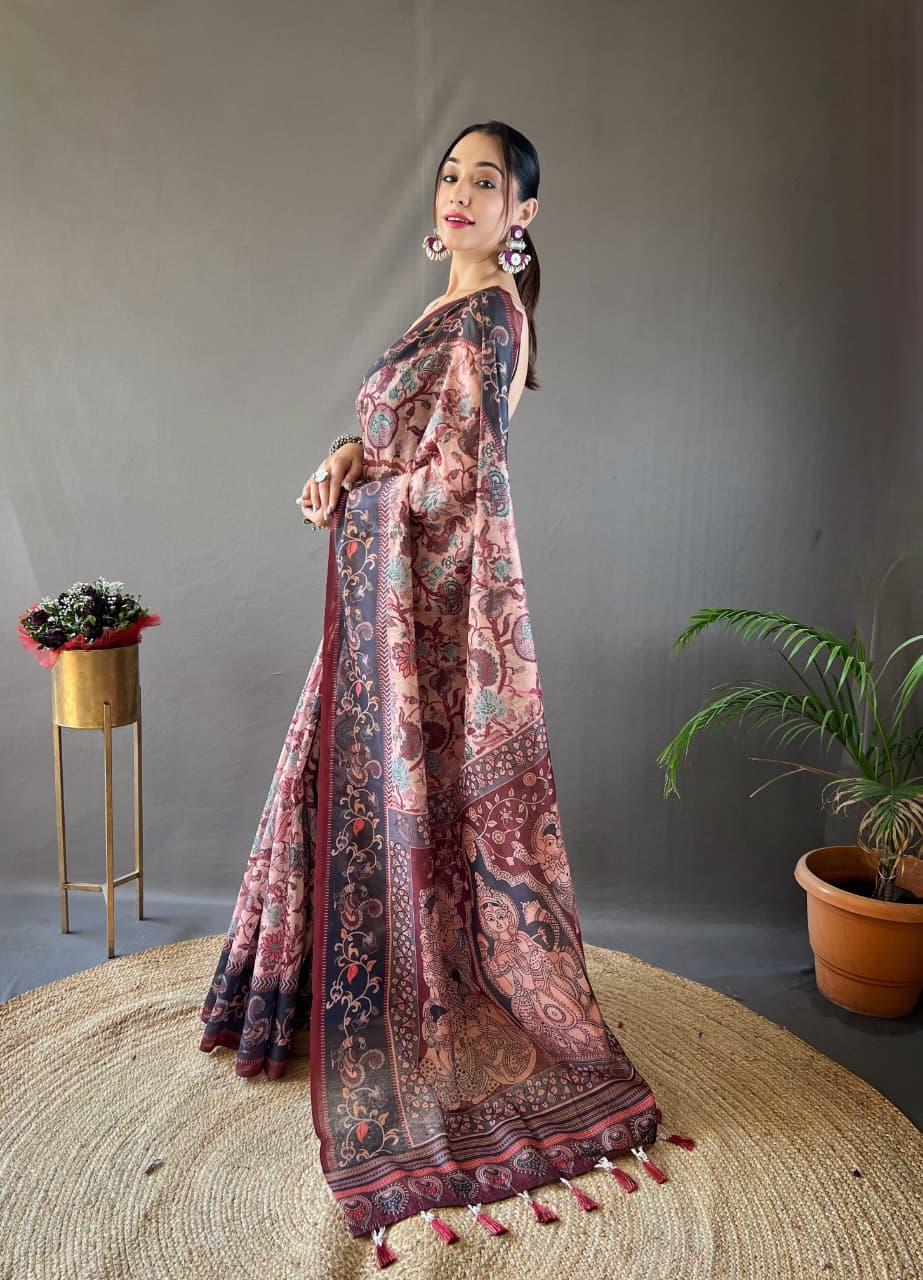 Beautiful pallu and border all over the saree