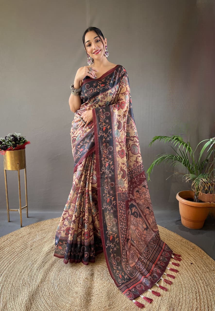 Beautiful pallu and border all over the saree