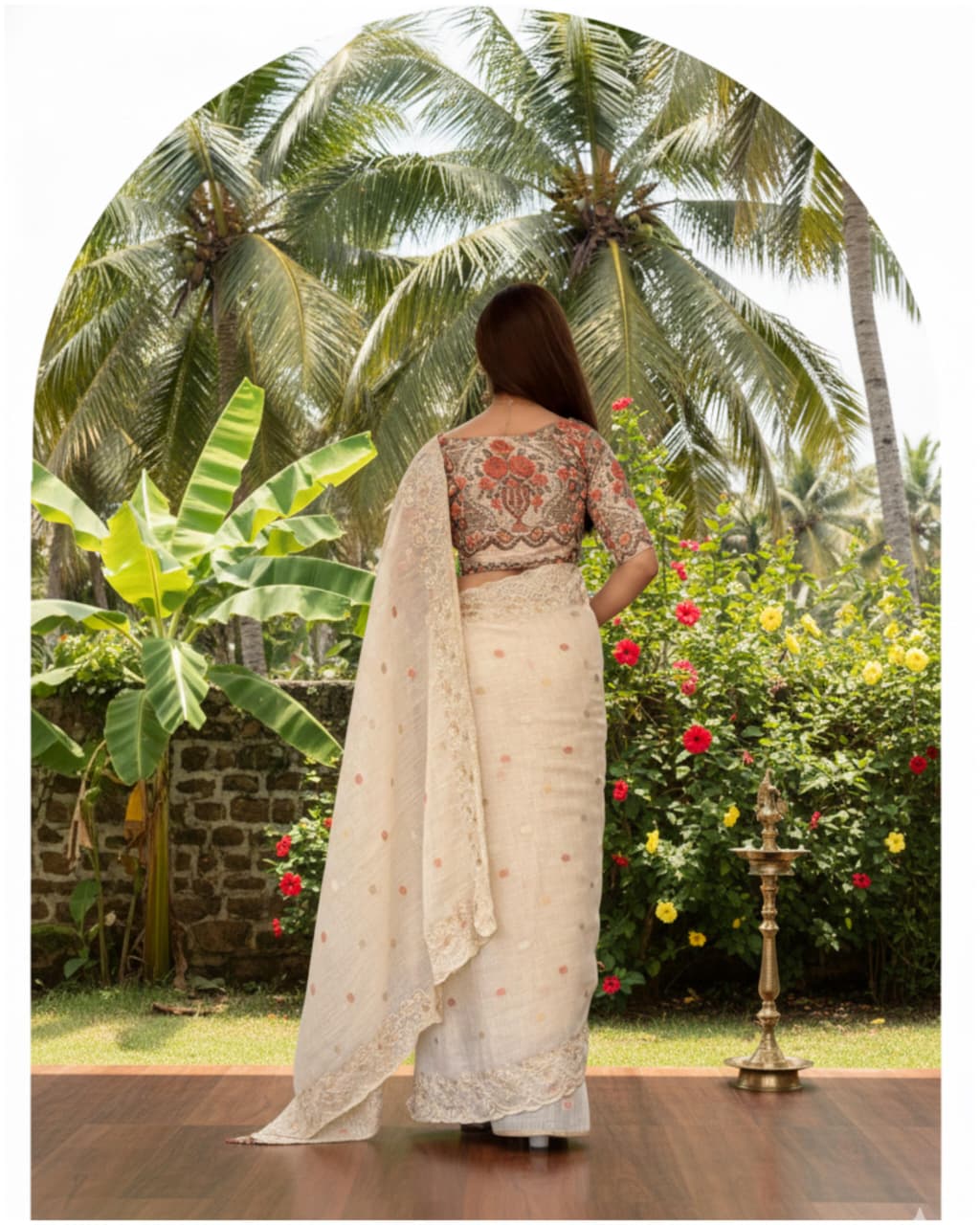 This linen saree,