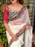 Bandhani heritage with twist of designerstich blouse, A perfect saree