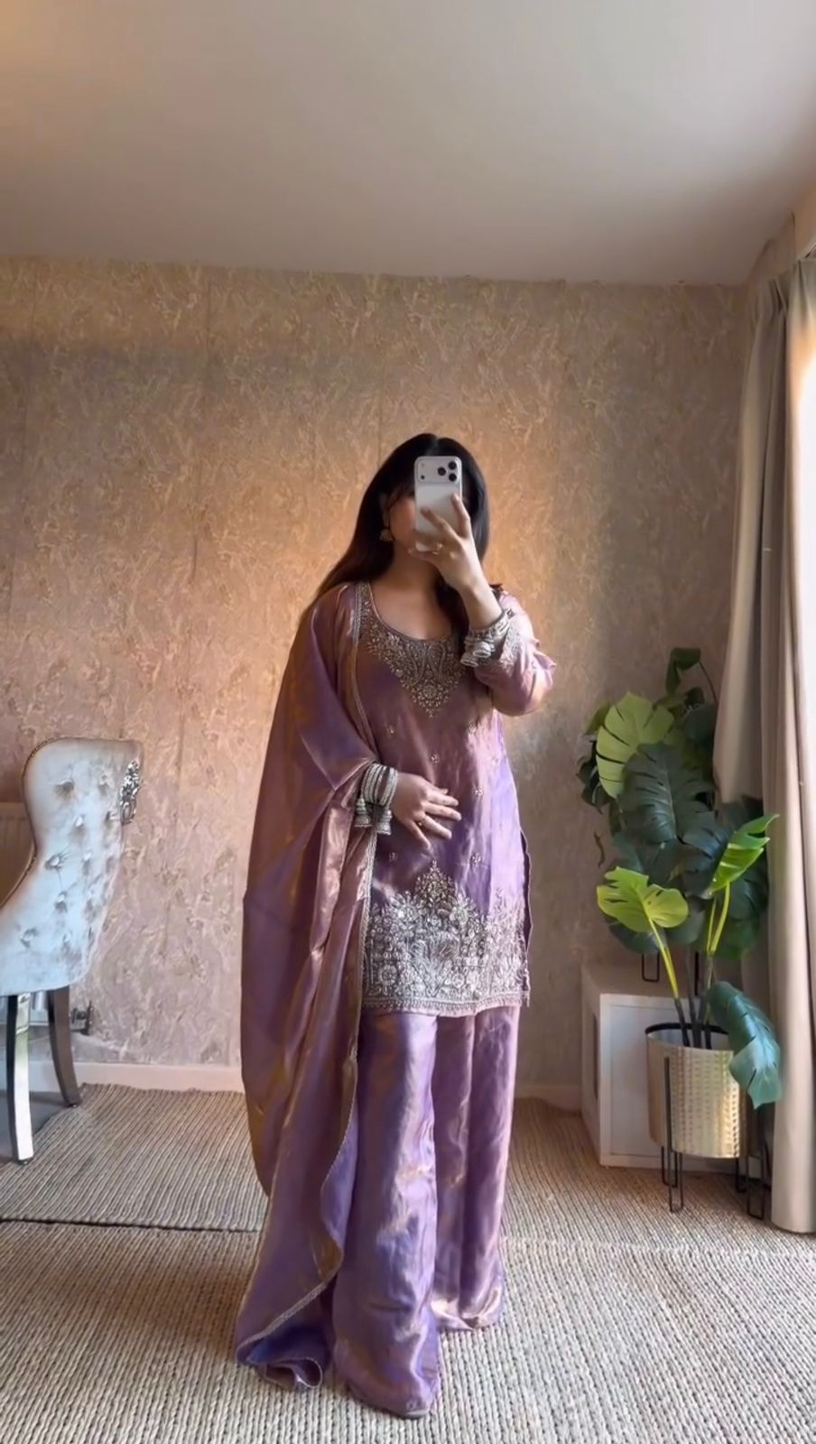 Premium Elegance, One Level Up! Plazzo Top Set