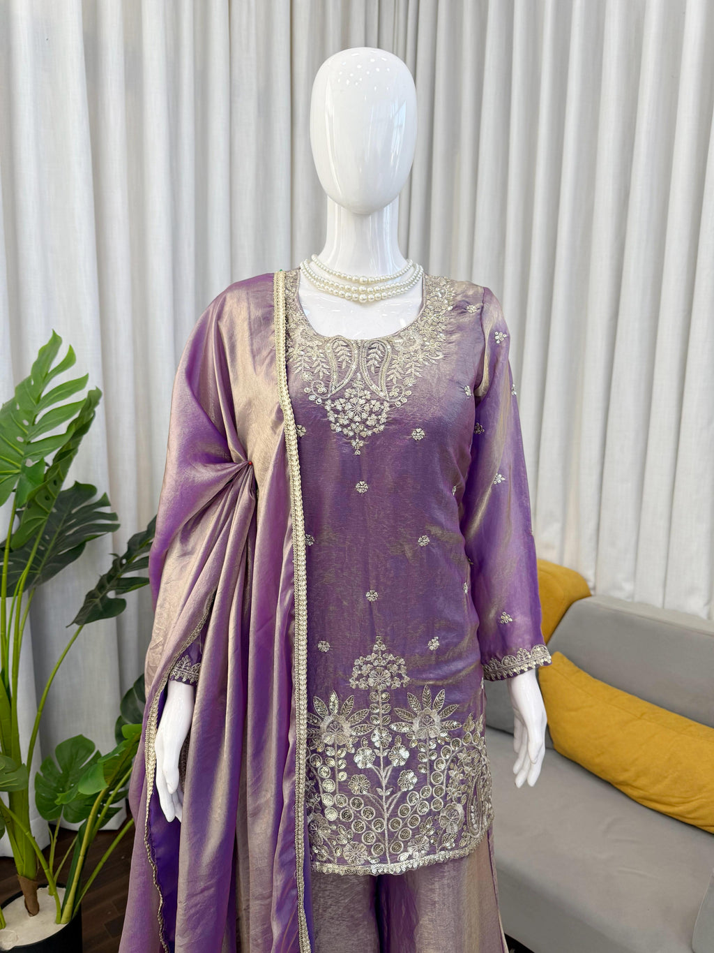 Premium Elegance, One Level Up! Plazzo Top Set
