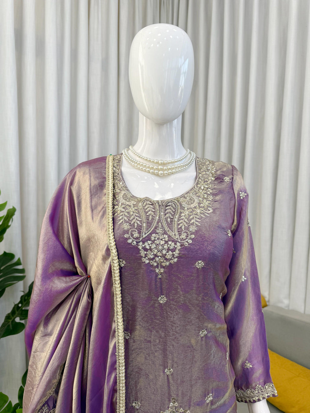 Premium Elegance, One Level Up! Plazzo Top Set