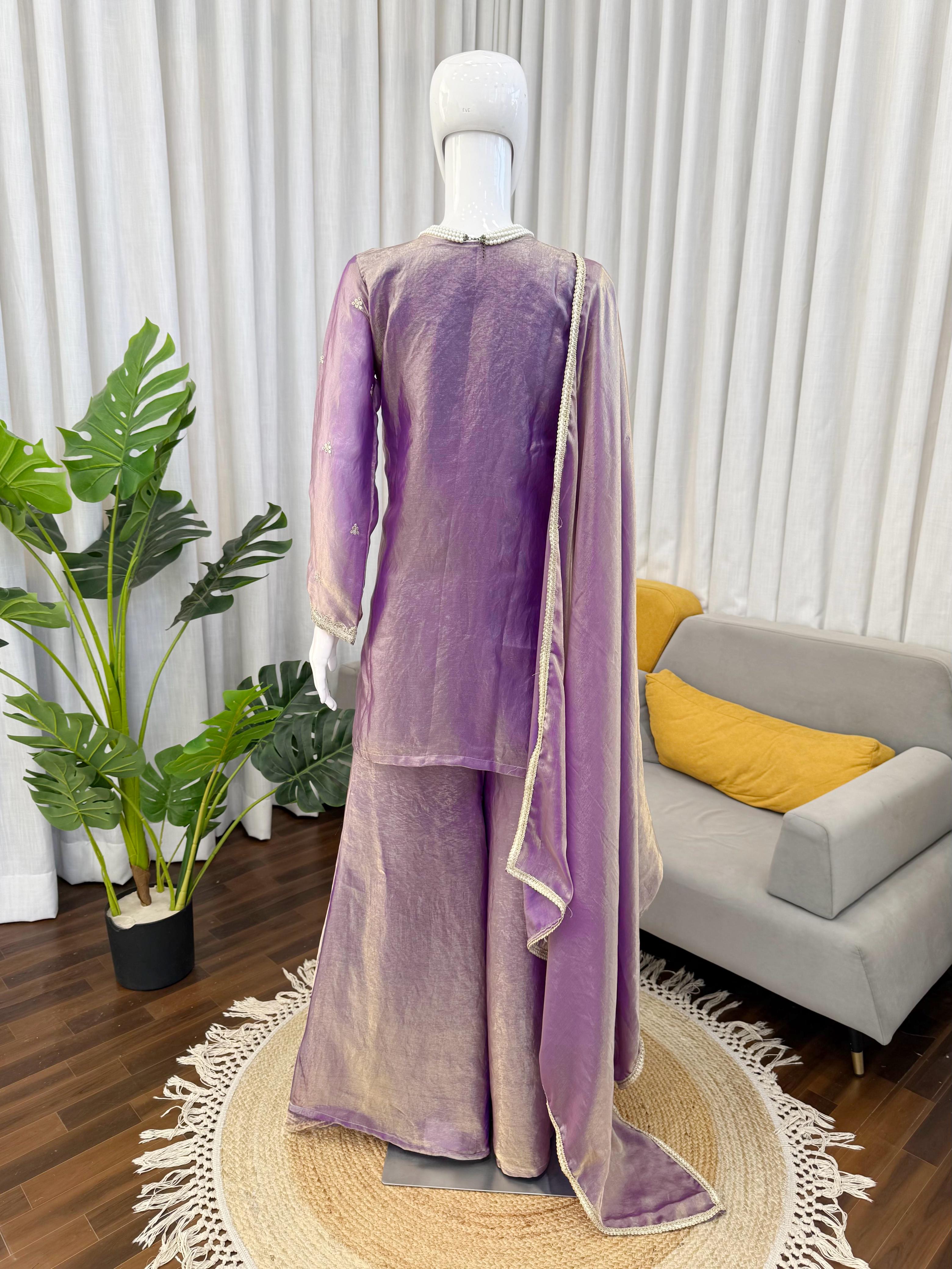 Premium Elegance, One Level Up! Plazzo Top Set