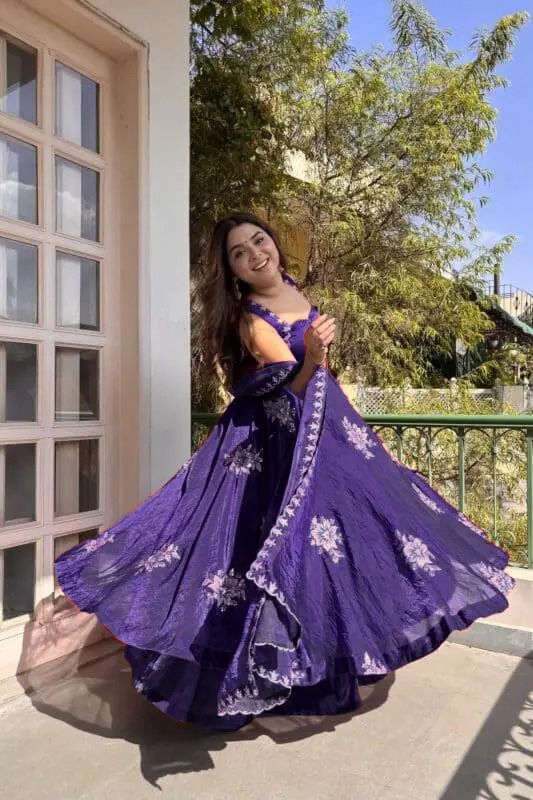 Fancy Fandy Silk Plazzo with Top Set