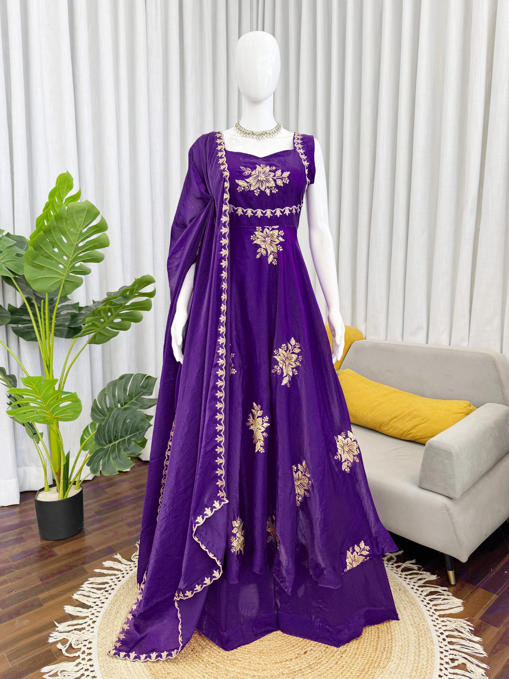Fancy Fandy Silk Plazzo with Top Set