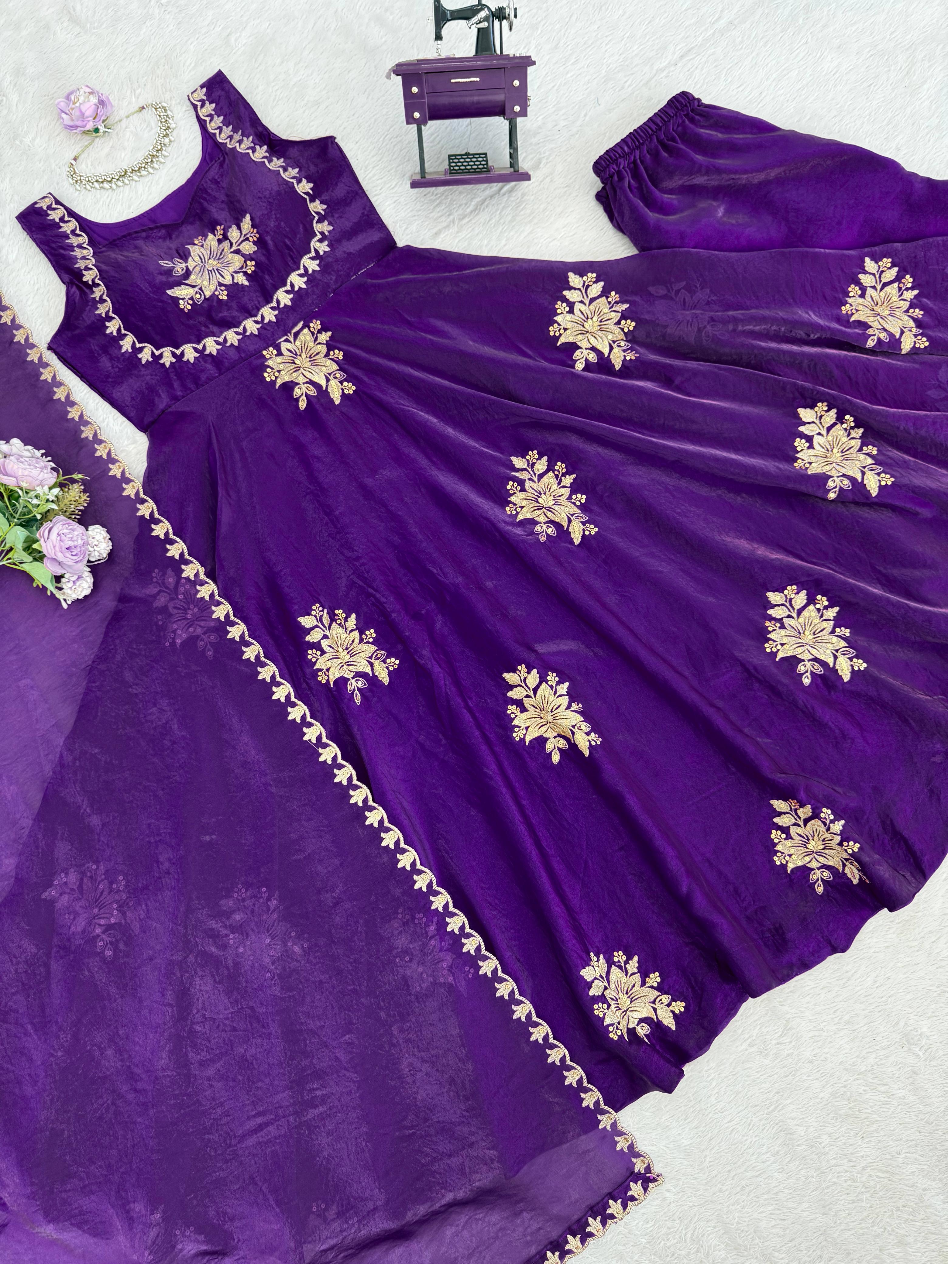Fancy Fandy Silk Plazzo with Top Set