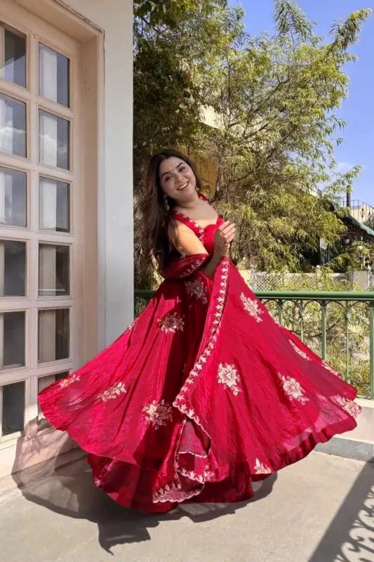 Fancy Fandy Silk Plazzo with Top Set