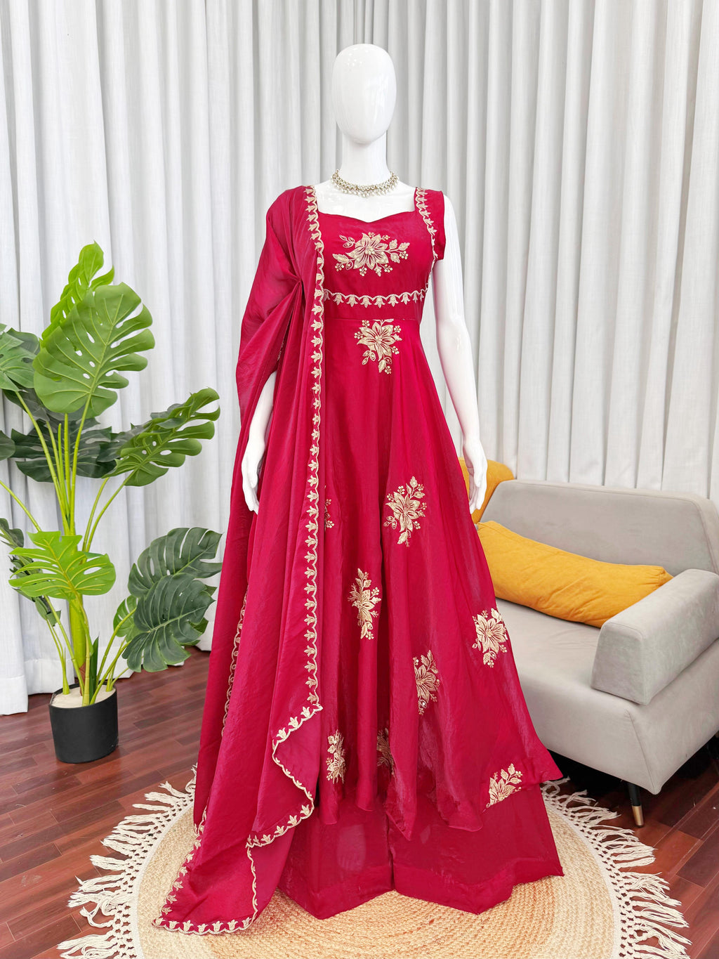 Fancy Fandy Silk Plazzo with Top Set