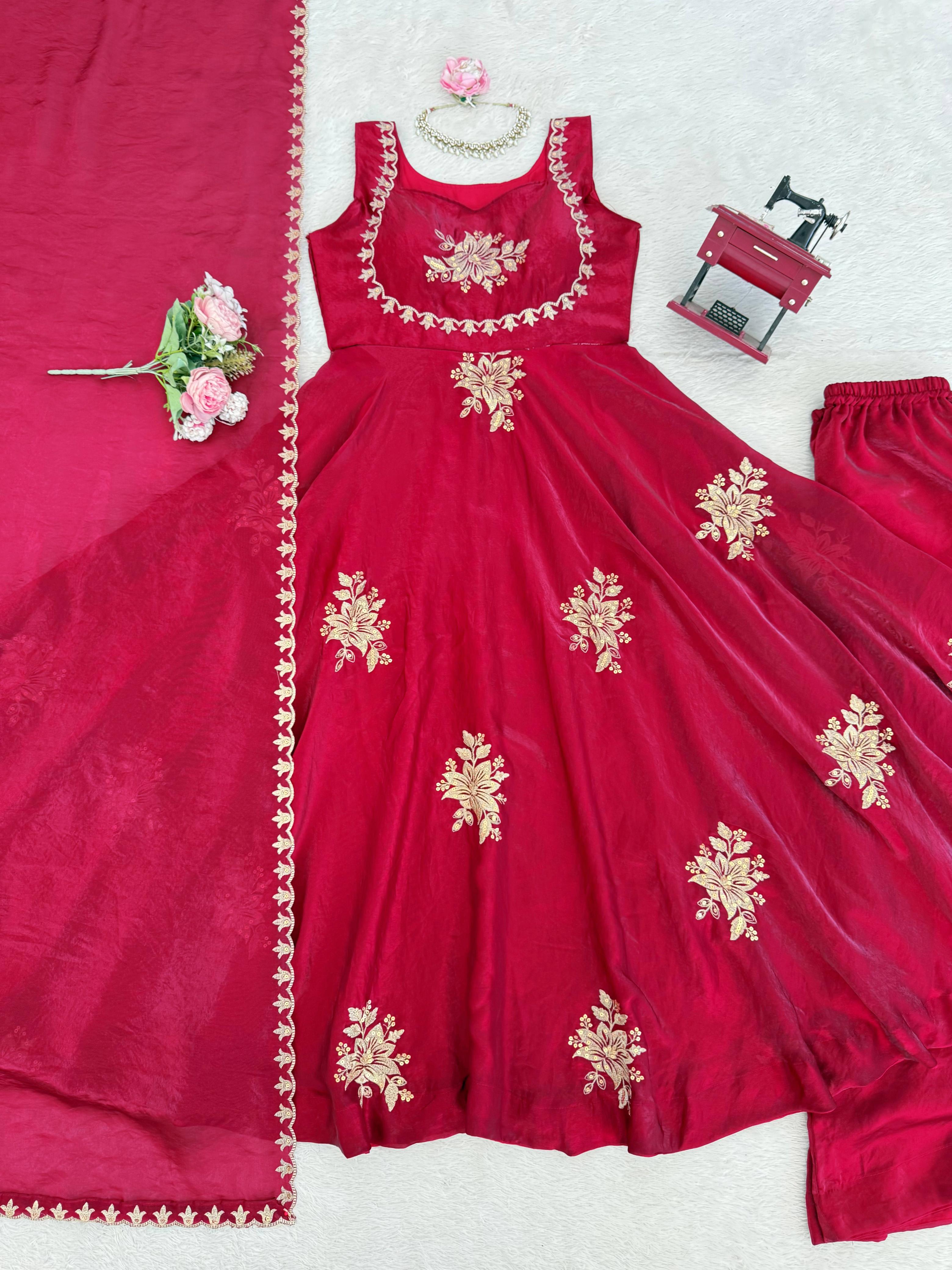 Fancy Fandy Silk Plazzo with Top Set
