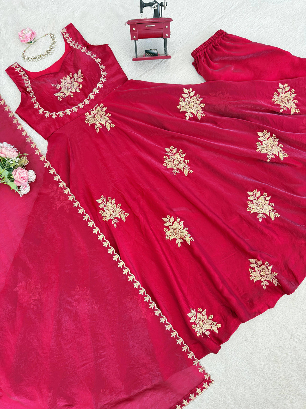 Fancy Fandy Silk Plazzo with Top Set