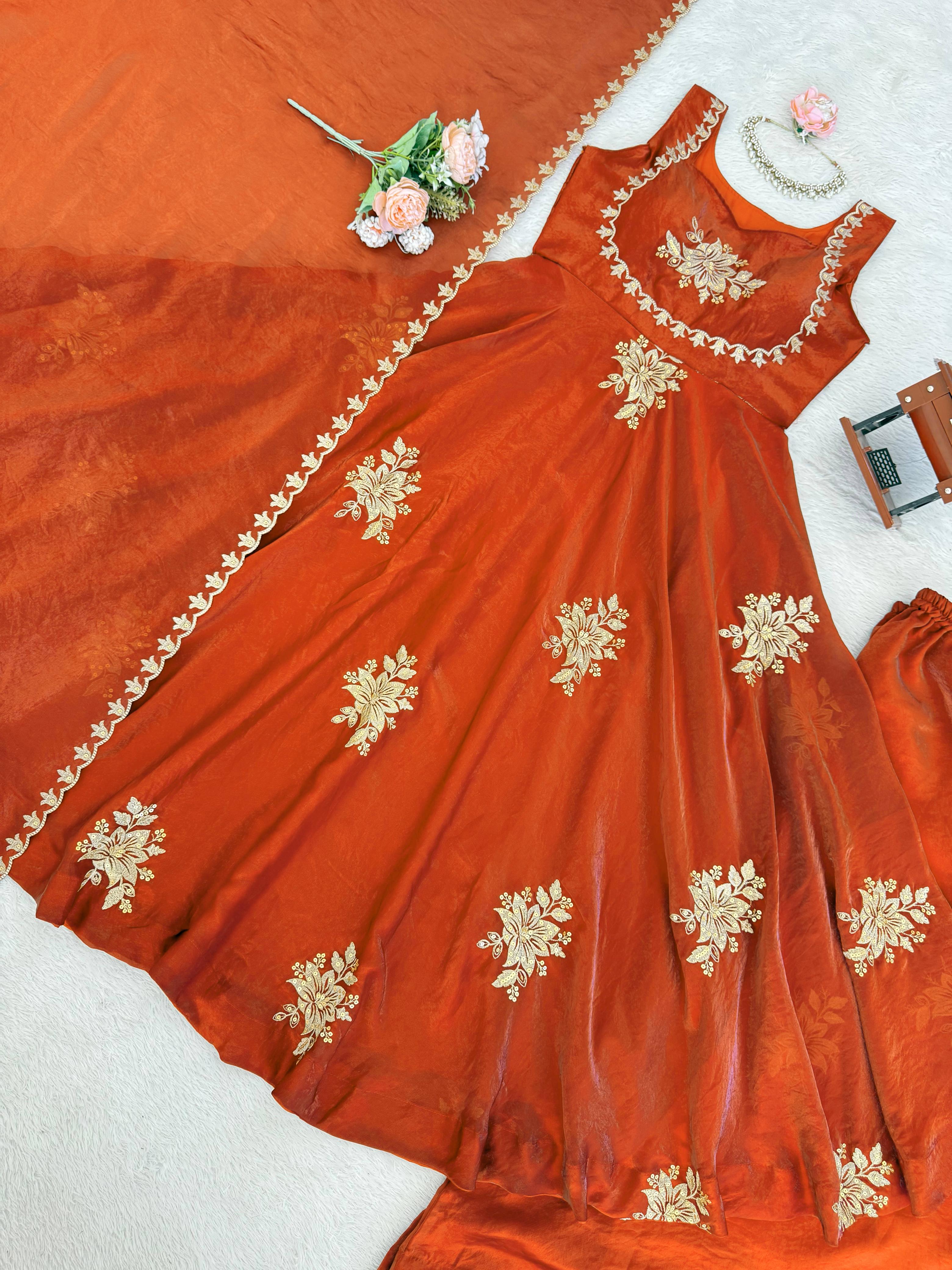 Fancy Fandy Silk Plazzo with Top Set