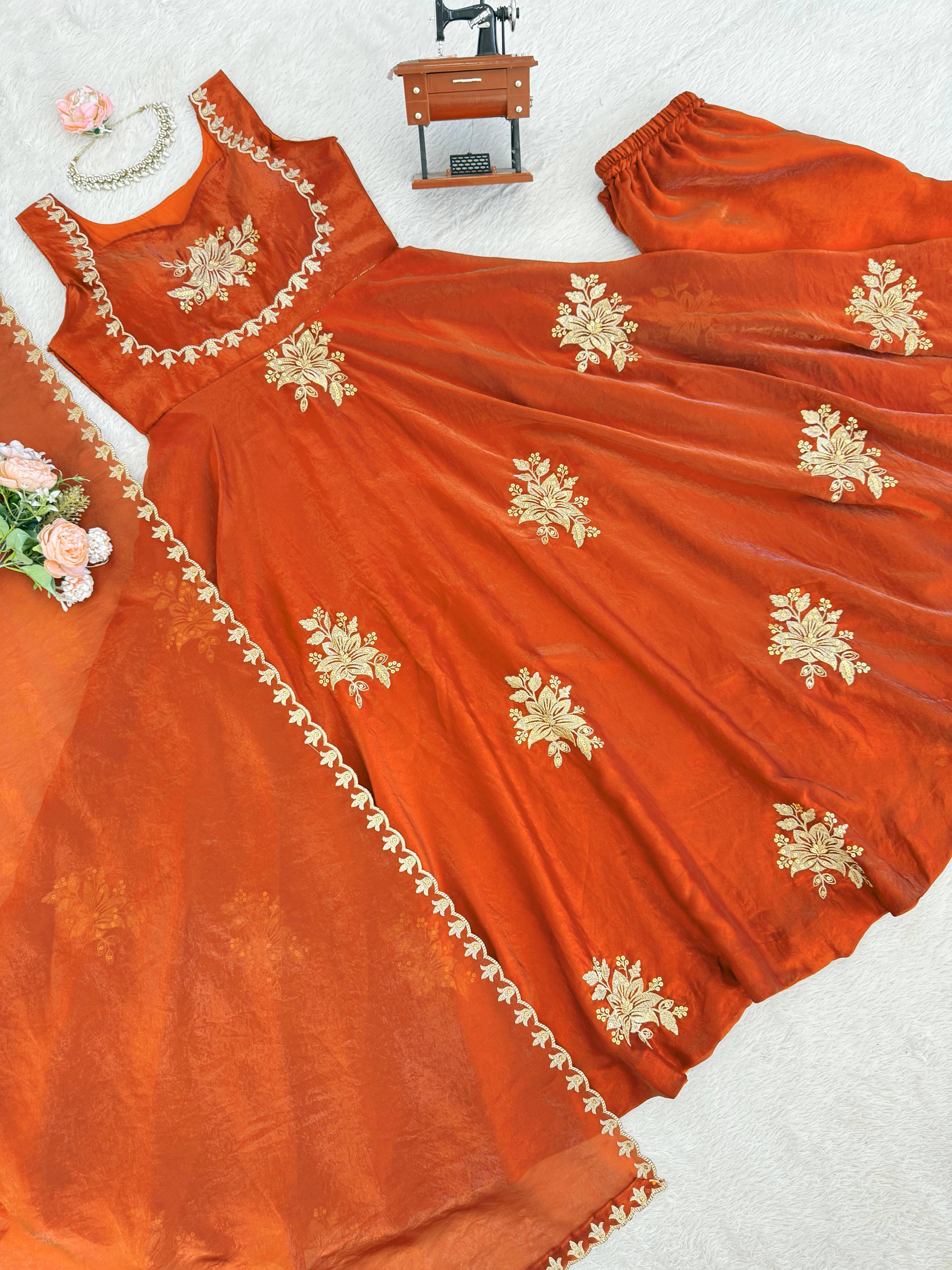 Fancy Fandy Silk Plazzo with Top Set