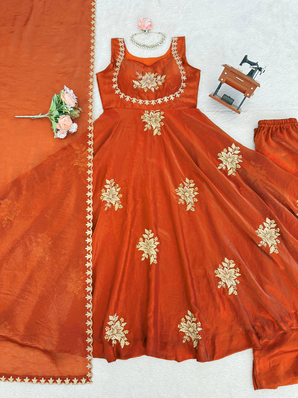 Fancy Fandy Silk Plazzo with Top Set