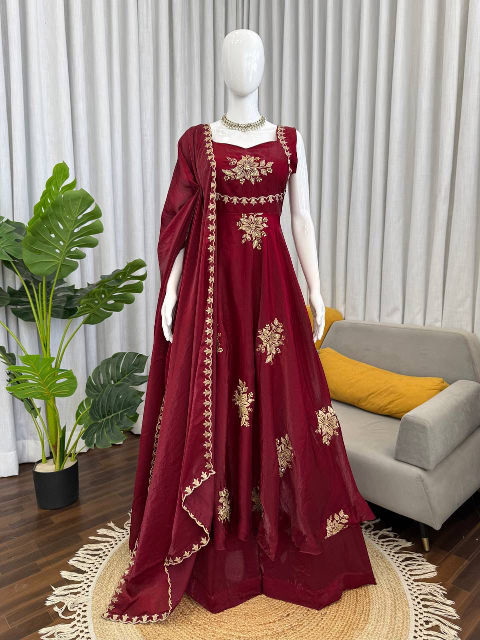 Fancy Fandy Silk Plazzo with Top Set