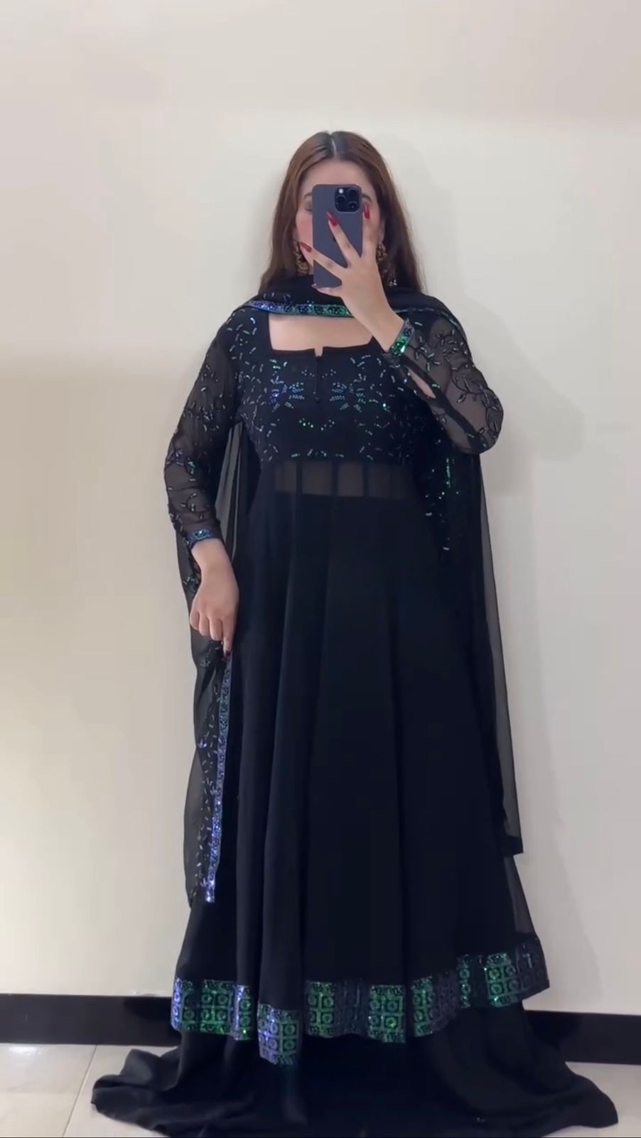 Elegant Plazzo Gown foux georgette