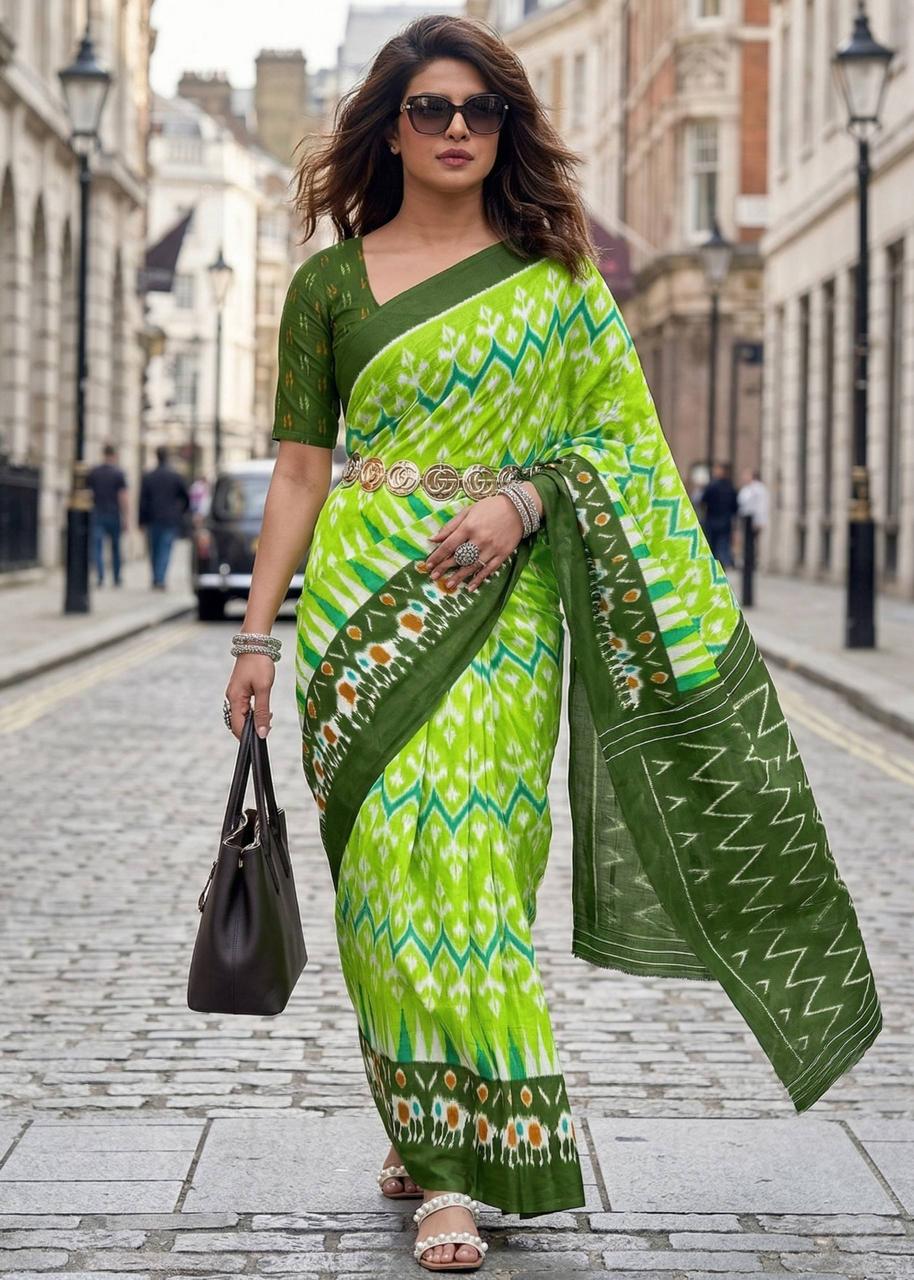 COTTON WARLI HAND BLOCK PRINTED SAREES