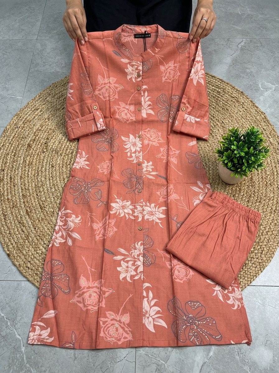 PURE BASE COTTON  KURTI