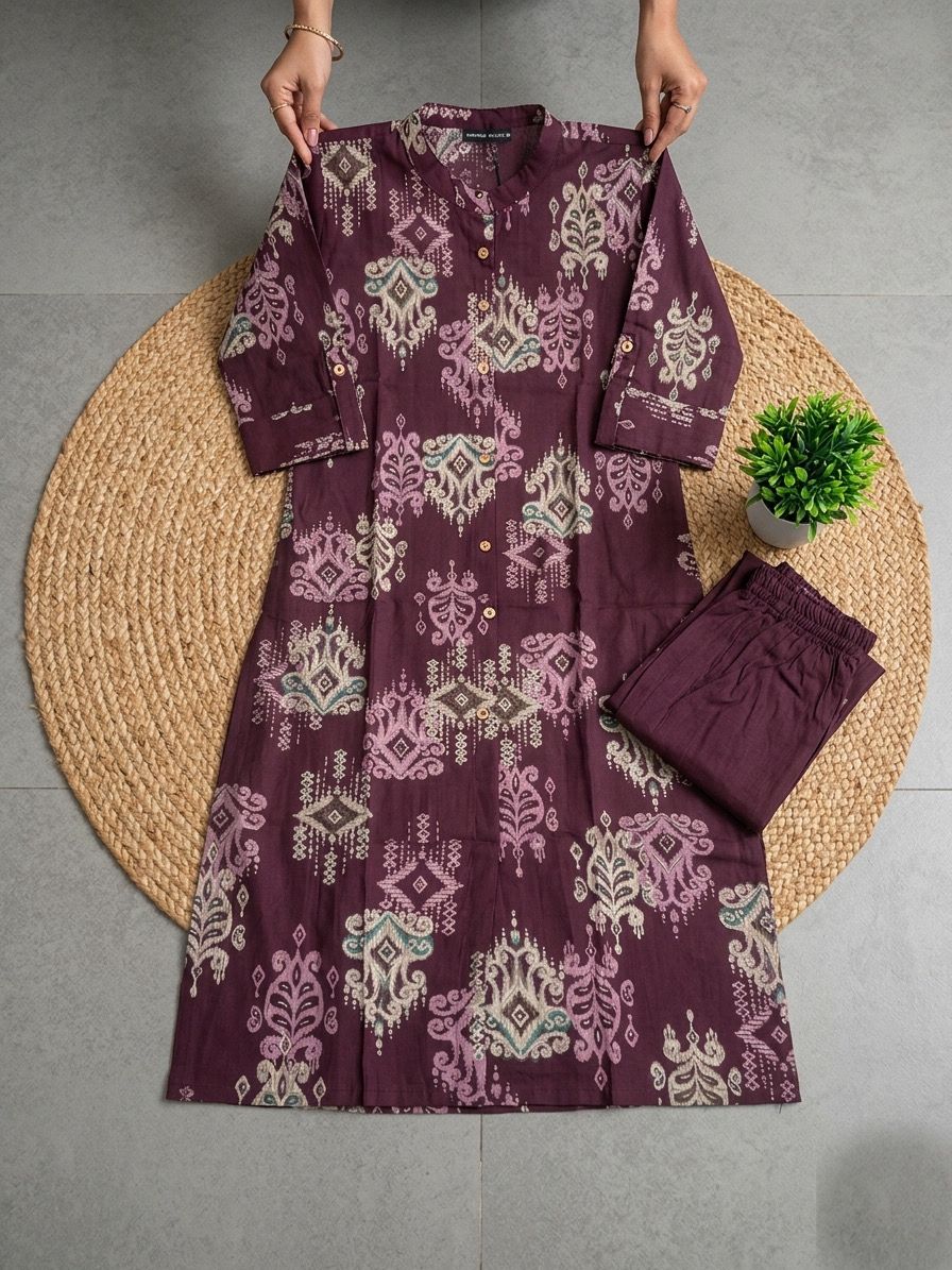 PURE BASE COTTON  KURTI