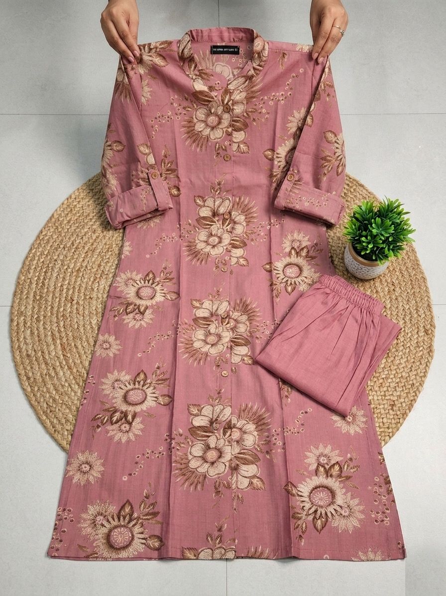 PURE BASE COTTON  KURTI