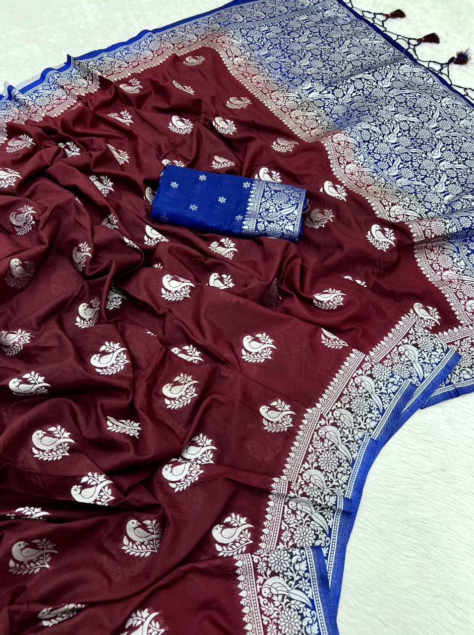 PURE KHADDI CREP GEORGETTE SAREE