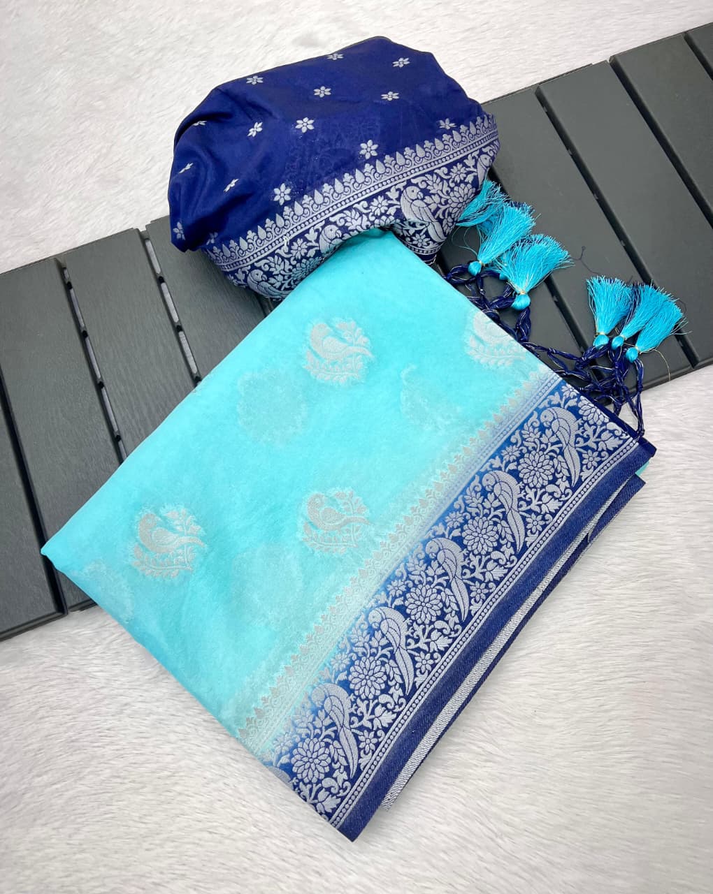 PURE KHADDI CREP GEORGETTE SAREE