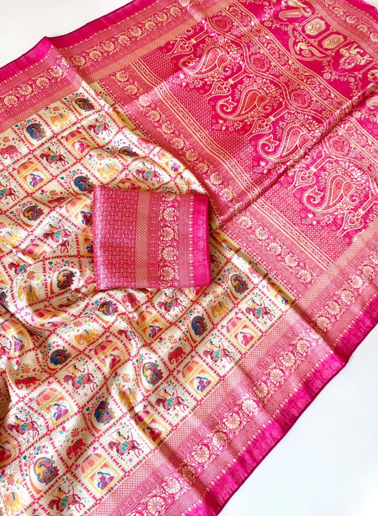 Pure Jari Fully Weaving Softy Silk SARI