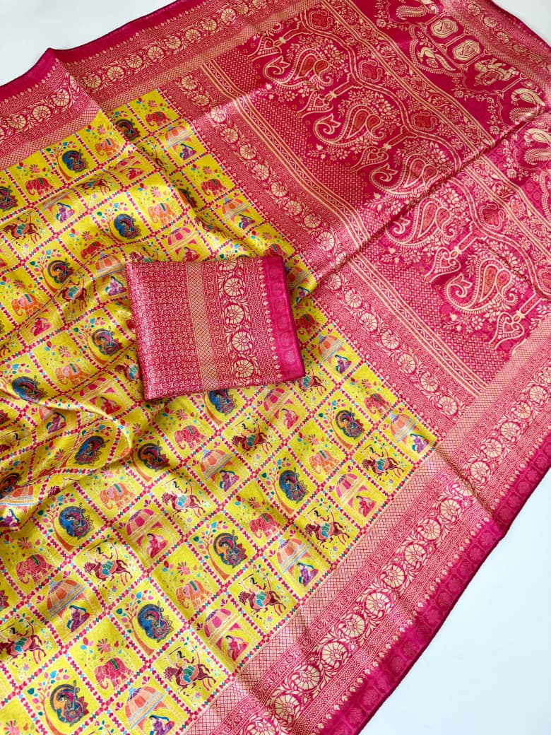 Pure Jari Fully Weaving Softy Silk SARI