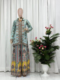 Pure Chinon Silk With Digital Print plazo set